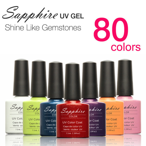 1PCS Sapphire Nail Gel Polish Newest 80 Fashion UV Gel Polish Varnish 7.3 ML Soak Off Long-Lasting Nail Art Gel for nail makeup