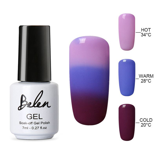 Belen Thermal Color Changing Nail Gel Polish Soak Off UV LED Gel Lacquer Gel Polish Chameleon Salon Soak Off Nail Art Color 4220