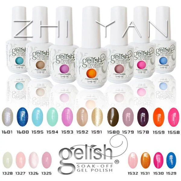 2017 Top quality Harmony Gelish nail polish 441 Colors 15ml Gel Polish UV Color Gel Soak Off base Gel top it off matte foundation gelpolish