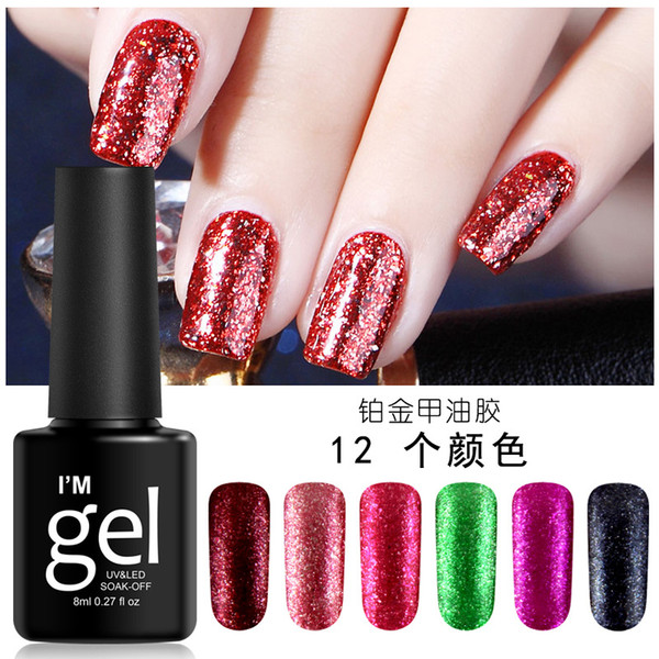 Platinum gold nail gum wholesale durable environmental protection without taste nail manufacturers direct sales of phototherapy nail polish