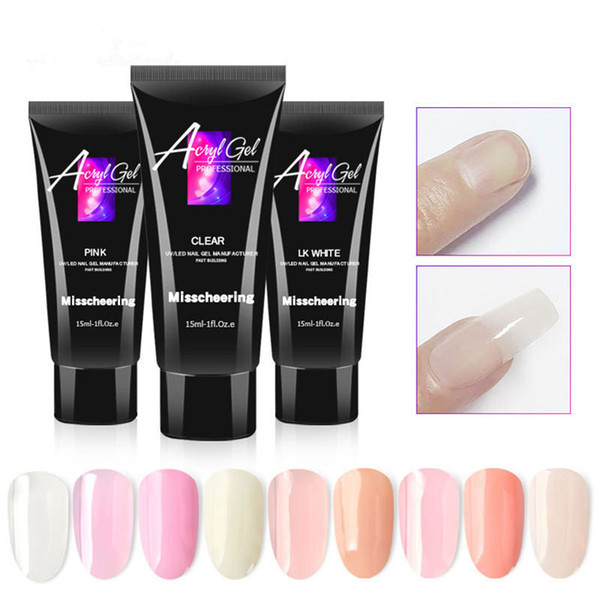 15ml 9 Colors Nail Builder Gel Polish Varnish For Nail Extension UV Gel LED Sculpting Hard Poly Gel Lacquer Manicure Tool