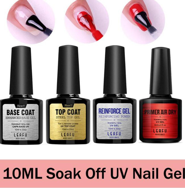 High quality reinforce gel Nail Kit 10ML Base & Top Coat Set Nail Gel Polish Long Lasting