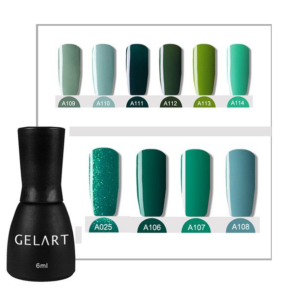 wholesale Professional Green Color Series UV LED Nail Gel Polish For Nail Salon Makeup Lacquer