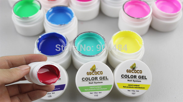 Wholesale-24Colors Pure Color Gel 5/ml Each 24pcs/pack Product COCO For Nail Art Salon Beauty Desgin & Beauty 100% High Quality 242