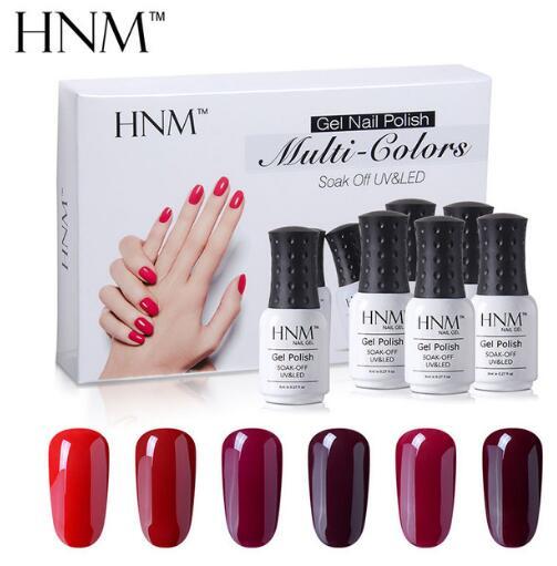 HNM Gift Box Kit Lucky Lacquer for Nail Art DIY Hybrid Varnish Enamel 6PCS/KIT Classic Series Set UV Gel Nail Polish