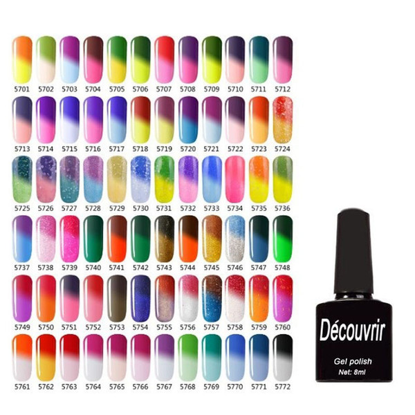 2017 High Quality Color Changing per Temperature Gelish Nail Polish 8ml Nail Beauty 132 Colors Long Lasting Nail Gel ZA2836