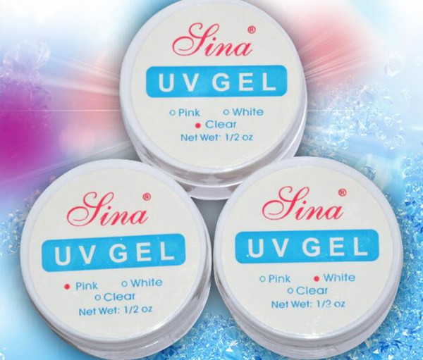 Sina UV Gel Builder Pink+White+Clear Three color Nail Art Glue False Tips Nail Art & Salon Sina UV Builder Gel