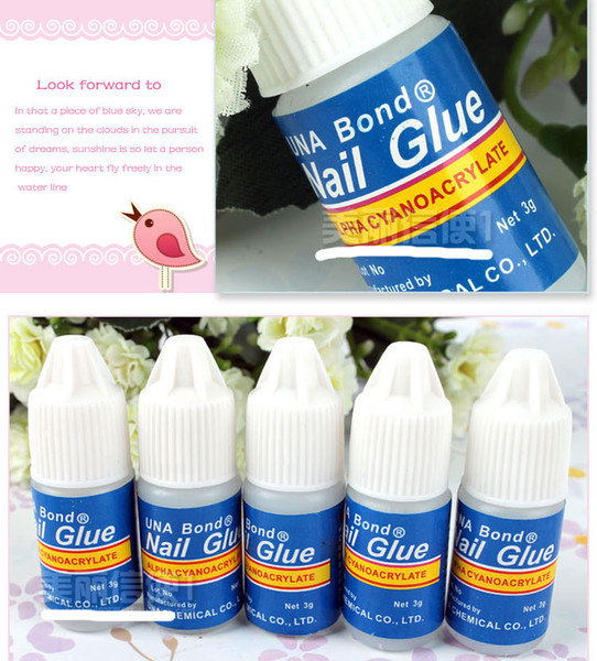 Acrylic UNA Bond Nail Glue 3g Makeup Glue for Nail Art Tips Nail Glue Adhesive Free Shpping