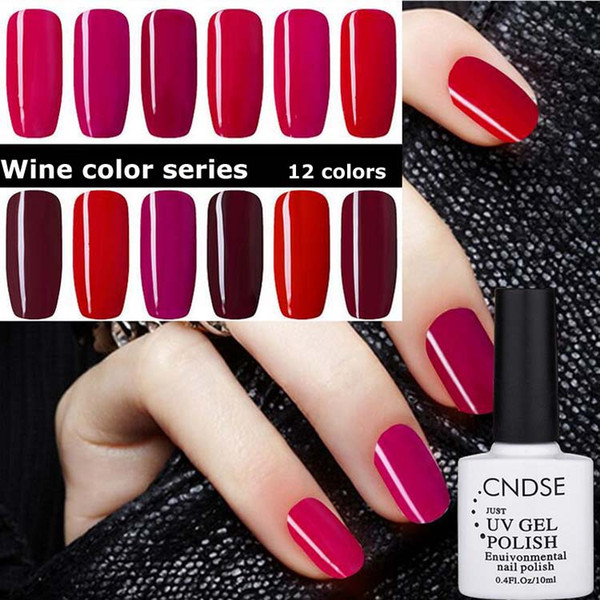 Nail Polish 10ml Wine Red Series Nail Gel Polishes Bobbi Cutex Phototherapy Long-lasting UV Manicure Polish Wholesale Free Shipping 0060MU