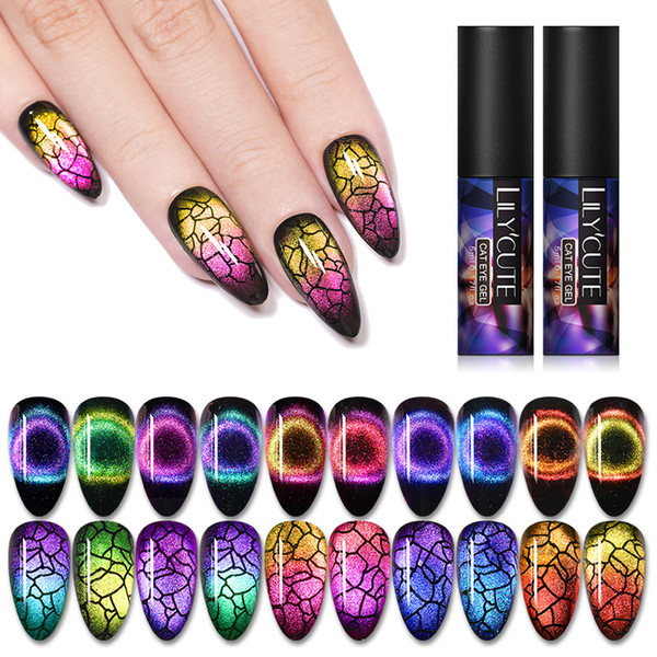 5ML Glactic 9D Cat Eye Gel Polish Fashion Magnetic Gel Long Lasting Shining Laser Nail Art Soak Off UV LED Gel Varnish 10 Colors