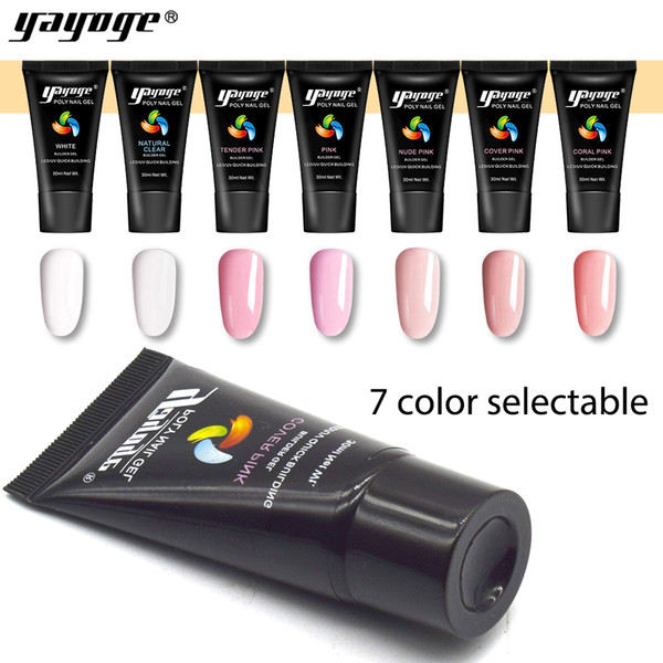 Poly Gel Varnish Polish Set Polygel Kit Quick Builder Nail Extension Hard Gel Camouflage UV LED Lacquer Brush Nail Tips