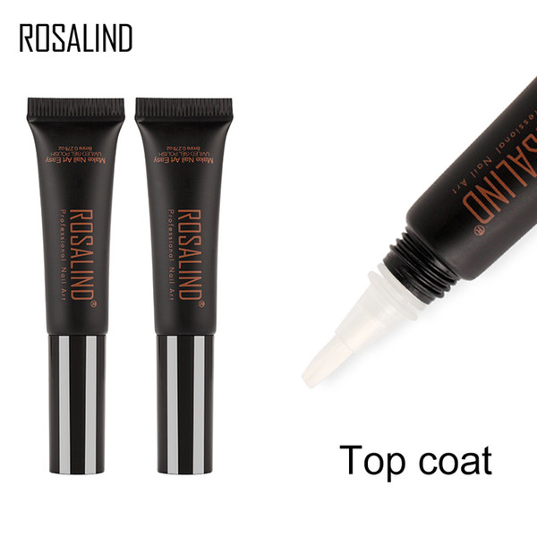 ROSALIND New 8ML Top Coat Gel Nail Polish Easy Handle Top For Gel Varnishes Design Of Nail Manicure For Extension Art