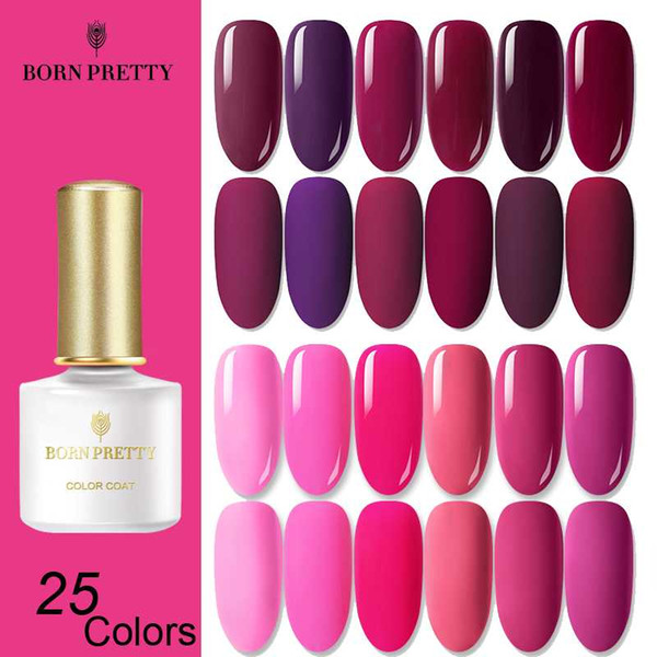 BORN PRETTY Gel Nail Polish Plum Color Series Soak Off UV Gel Lacquer Varnish Manicure Matte Semi-Permanent Nail Art Design