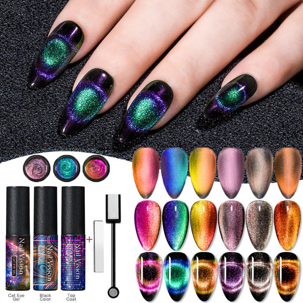 Chameleon Magnetic Cat Eye Gel Nail Polish Long Lasting Shining Laser Cat Eye Soak Off UV LED Nail Art Gel Varnish Lacquer