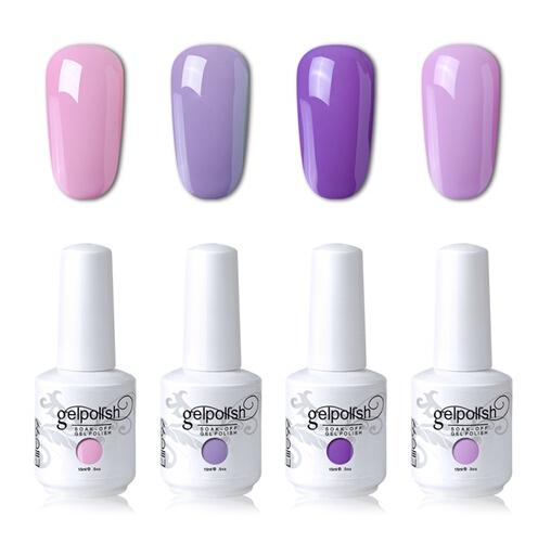 15ml Gelpolish Nail Gel Soak Off UV LED Gel Nail Varnishes Manicure DIY Nail Art Beauty Design Gel Polish 4 Pieces/lot