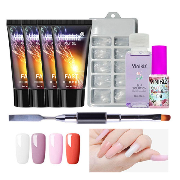 5pcs 8 Color 30g Poly Gel High Quality Acrylic Builder Gel Tips Dual Head Nail Brush Extension Liquid Gel DIY Nail Tool