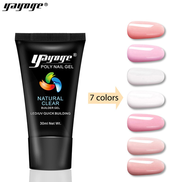 Yayoge Nail Builder Gel for Nail Extension Nail Enhancement Builder Gel Varnish 30ml 7 Colors UV LED Poly Gel