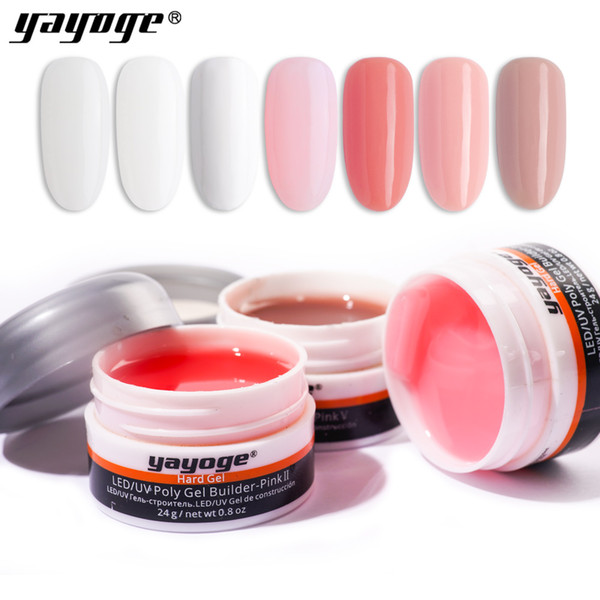 Yayoge Builder Gel for Nail Quick Extension Nail Enhancement Builder Gel Varnish 24ml 6 Colors Nail Poly Builder Gel