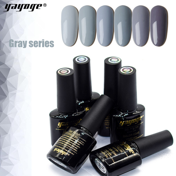 Yayoge Gel Nail Polish Gray Series Soak Off LED UV Gel Varnish Salon 10ml 6 Colors Nail Art DIY Manicure Gel Nail Polish