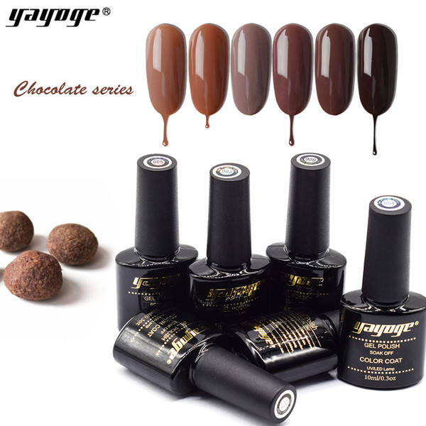 Yayoge Gel Nail Polish Chocolate Series Soak Off LED UV Gel Varnish Salon 10ml 6colors nail art DIY manicure Gel Nail Polish