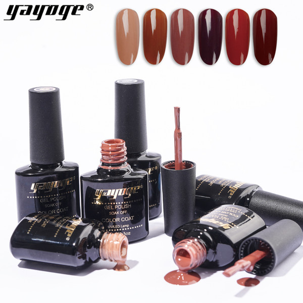 Yayoge Gel Nail Polish Caramel Series for Nail Art Soak Off Enamel Gel Polish LED UV Gel 10ml 6 Colors