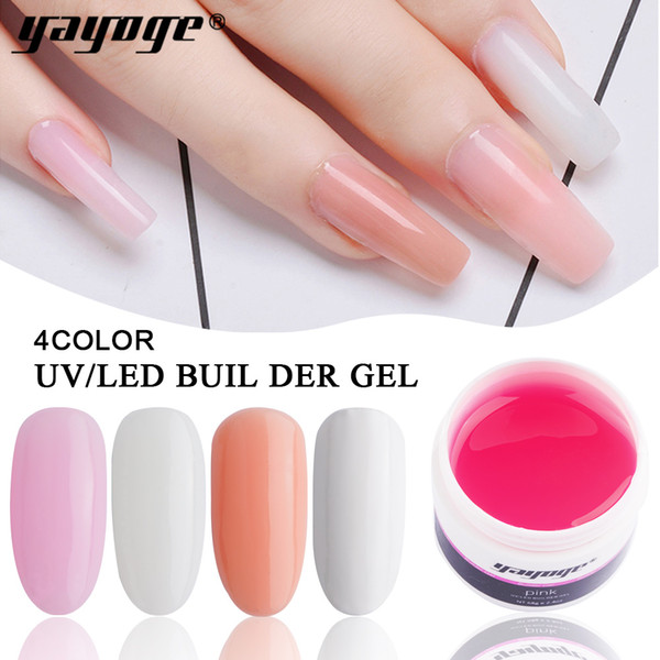 Yayoge Builder Gel for Nail Extension Nail Builder Gel Varnish 68g 4 Colors Nail Poly Builder Gel