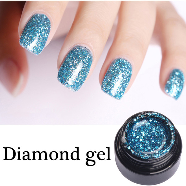 24pcs High Quality soak off VIP Diamond nail gel LED UV gel nail polish nail art 12colors Super Bling Shine Diamond Gel