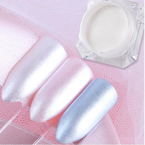 60 Box 7color Diamond Pearl Mermaid Powder 1.5g Shining White Nail Art Glitter Powder Dust DIY Nail Decoration Pigment