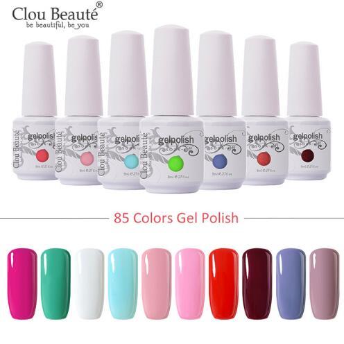 Gel Nail Polish Glitter LED UV Gel Varnish Nail Art Varnish Soak Off Gel Lacquer Pink 8ml Nail Polish