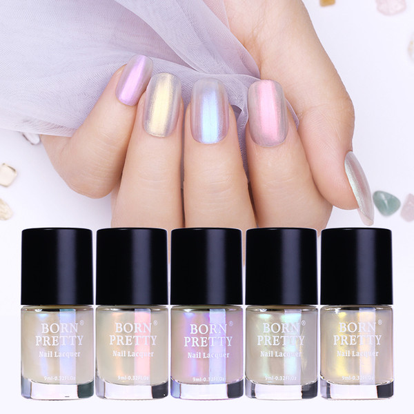 Art BORN PRETTY 9ML Shell Nail Polish Colorful Series Glittering Sequins Nail Art Polish Varnish Lacquer Manicure Tools