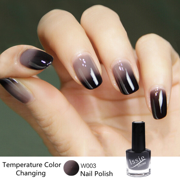 wholesale 15ml Gel Nail Polish Temperature Color Changing Nail Polish Thermal Color Change UV Gel Lacquer Black Nail Art Change