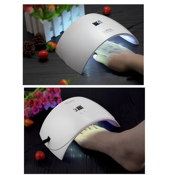 2019 SUNUV SUN9c Plus 36W UV Light LED Nail Dryer UVLED Gel Nail Lamp Arched Shaped Lamps for Nail Art Perfect Thumb