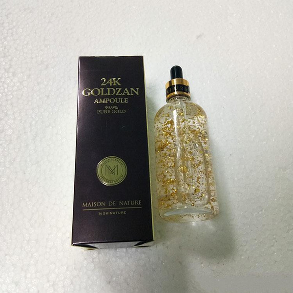 New Skinature 24k Goldzan Ampoule Gold Day Creams & Moisturizers Gold Essence Makeup Primer 100ml DHL Free