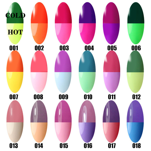 2017 New popular Nail Polish Color change with temperature Nail Gel 205 colors 8ml Healthy Nail Beauty promotion Wholesale free shipping