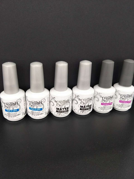 Top Quality Soak Off Nail Gel Polish For Nail Art Gel Lacquer Led/uv Harmony Gelish Base Coat foundation /top it off /matte top it off 3 sty