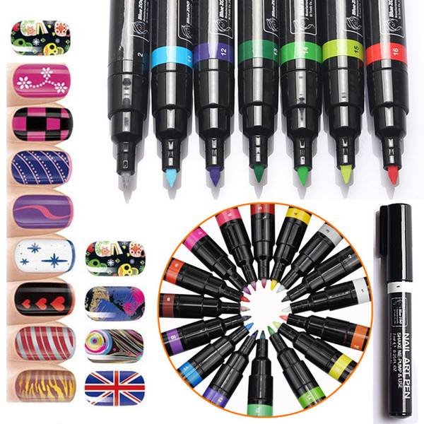 Candy Color Nail Art polish Pen for 3D Nail Art DIY Decorate Nail Manicure Tools Painting Drawing Pen