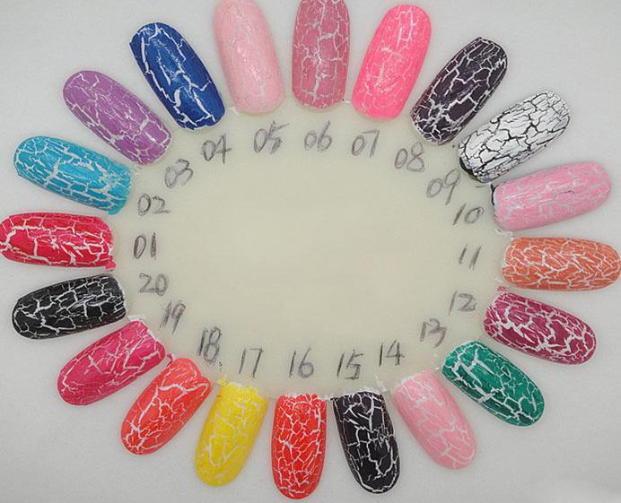 12pcs/lot + Brand new arrival 40 colors shatter crack crackle cracked style nail polish