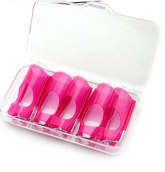 New 5pcs/BOX PINK Nail Protector Clip, Nail Care Manicure Finger Nail Art Design Tips Cover Polish Shiel