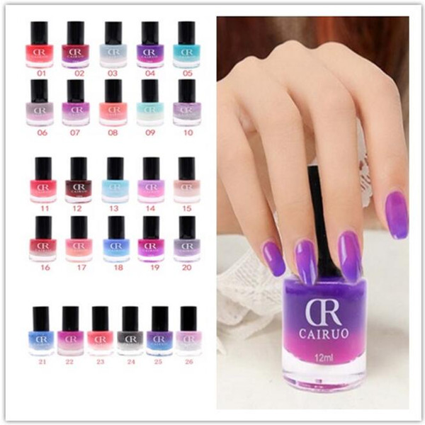 12ml Temperature Change Nail Polish Color Temperature Control Health Nontoxic Nail Oil 26 Color Nail