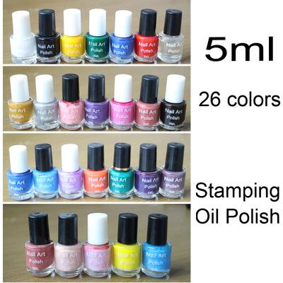 China Yiwu 26 colors 5ML Nail Art Gel Polish DIY Colored Decoration for Nail Art& Salon Free Shipping