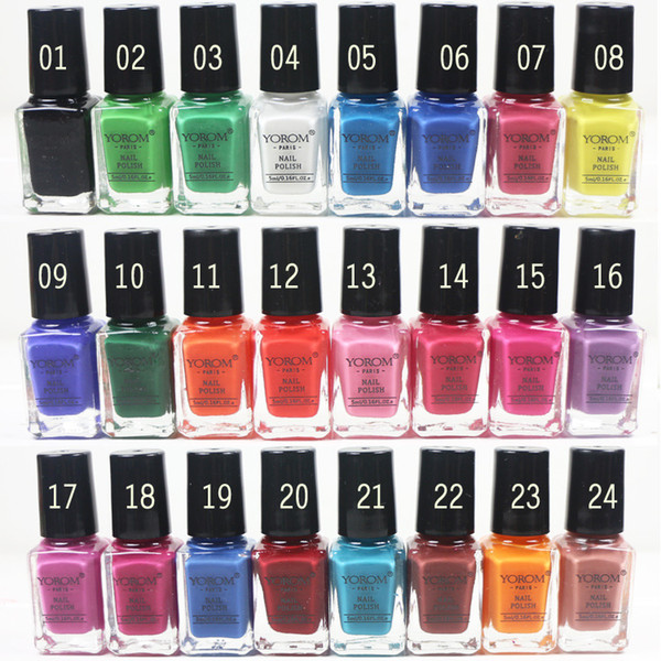 24 Colors Nail Polish Nail Art Decorations Colorful Nail Enamel Nails Varnish Easy Dry Nail Enamel Brand Polish Lacquer,factory direct DHL