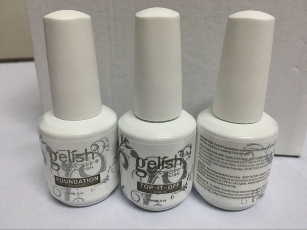 New Gelish gel Polish Top it off and Foundation LED UV Gel nail polish base coat and top coat Nail art high quality