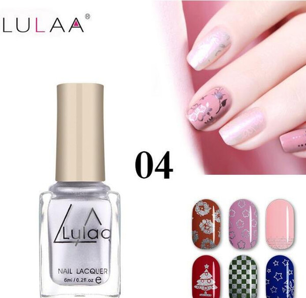 DHL free New Fashion Special LULAA Nail Polish 12 Color optional For Nails Art Stamping Print 6ML