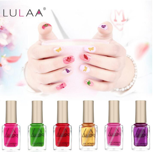 New Fashion Special LULAA Nail Polish 12 Color optional For Nails Art Stamping Print 6ML Free Shipping