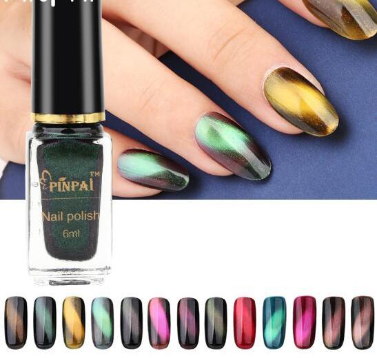 6ML 3D Cat Eyes Magnet Nail Polish Shiny Varnish NO lamp Magnetic Nail Polish Glitter Powder Nail Art Lacquer Manicure G163