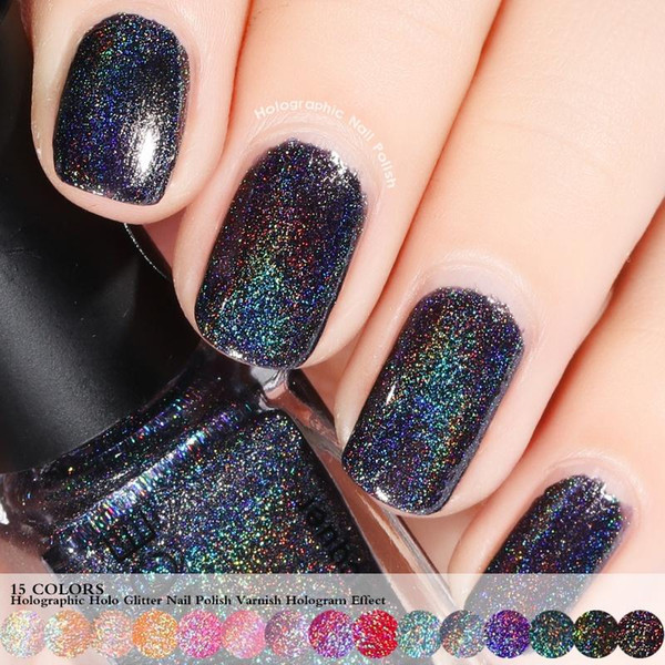 6ml Holographic Holo Glitter Nail Polish Varnish Hologram Effect