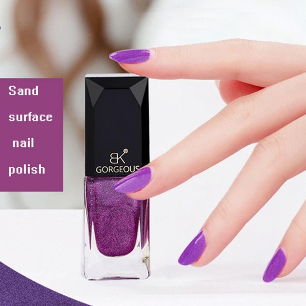 New Surface Crystal Sand Nail Polish Scrub Nail Lacquer Long Lasting Shiny Enamel Paint 10ml Free Shipping