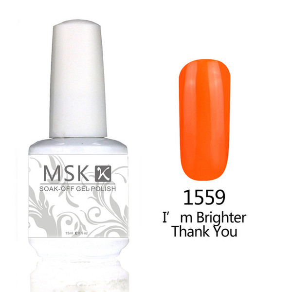 Wholesale- MSK Gel polish Gel Polish Soak-off UV Led Gel Nail Polish Long-lasting Nail Art 15ml 1559