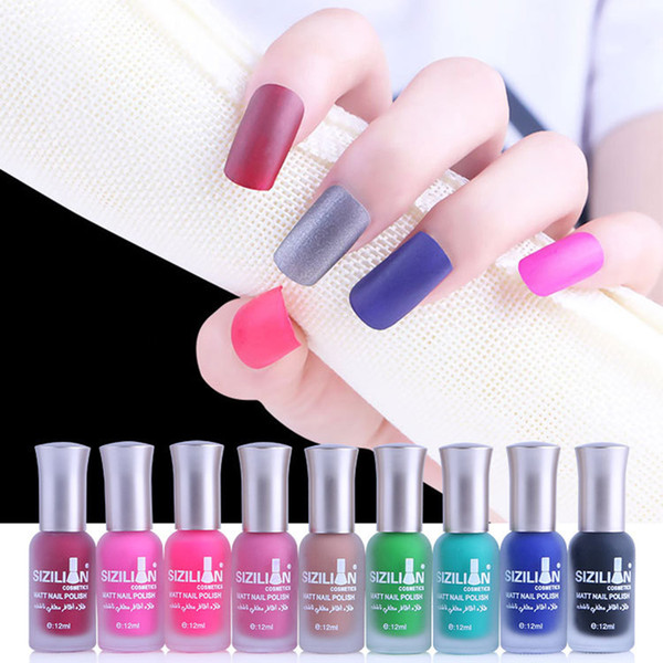 Matt Nail Gel Polish 12ML 40 Colors Nail Art Finger Holder UV Long-Lasting Gel Lacquer Mixed Batch 48Pcs DHL Free Ship