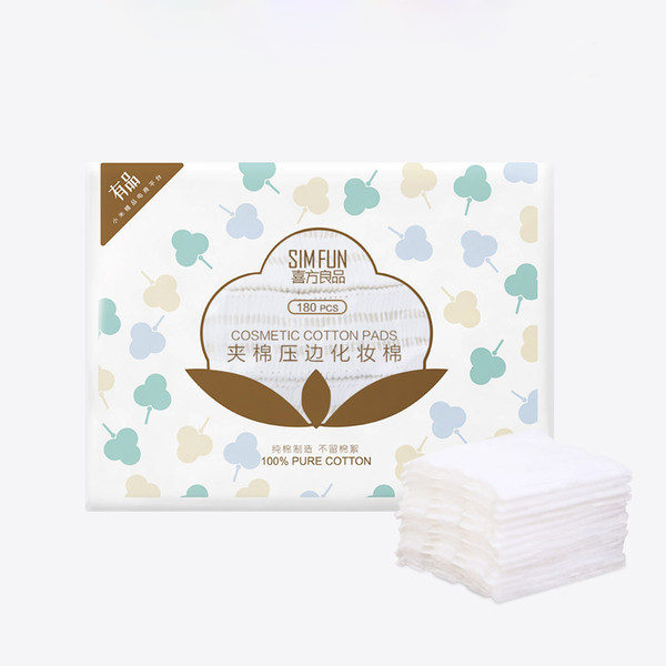 Xiaomi youpin SIMFUN 180pcs/pack Soft Cotton Pads Makeup Cotton Save Water Skin Care Makeup Remover Tool Cleansing Wipes Nail Art Pads A5